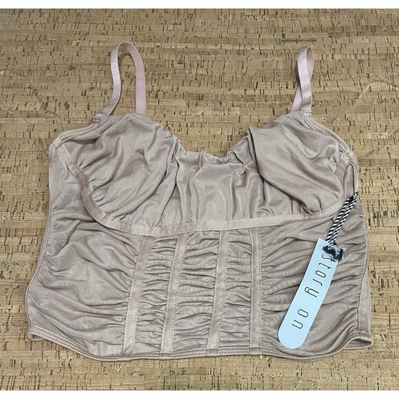Corset Nude Crop Top Size Small Story On - Picture 3 of 7